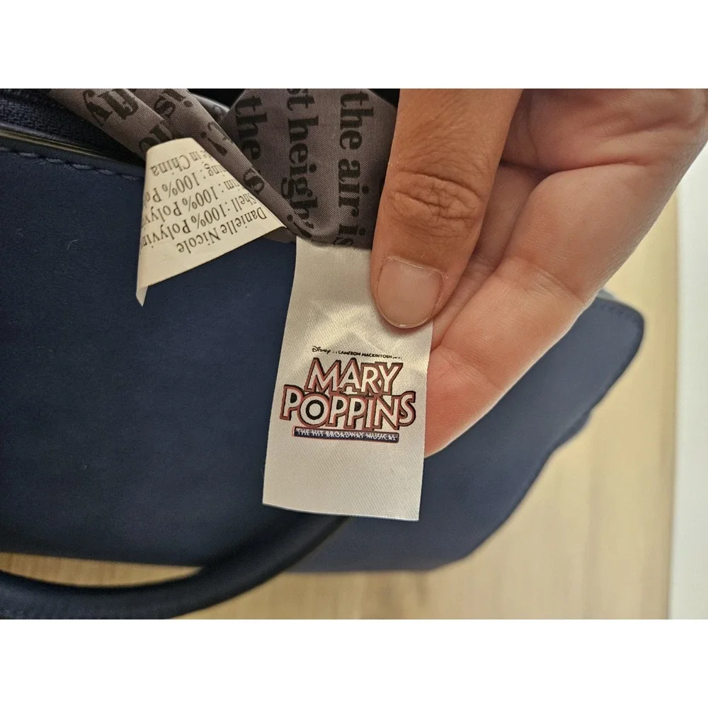 Danielle Nicole Disney Mary Poppins Blue Leather Satchel Handbag Umbrella Cutout